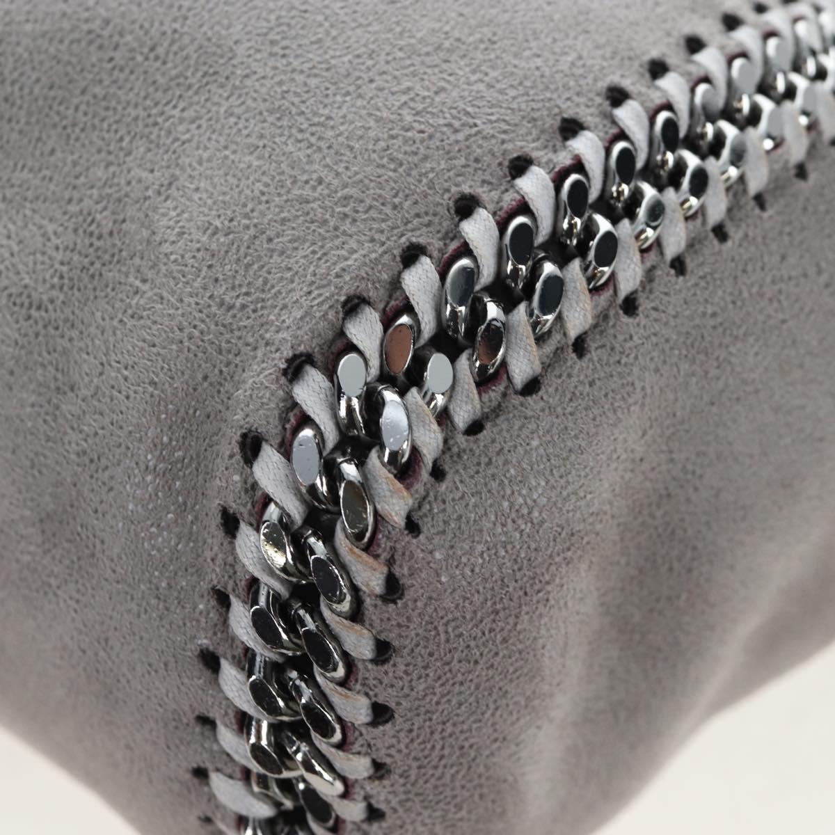 Stella MacCartney Falabella Chain Shoulder Bag Polyester 2way Gray Auth 205919V