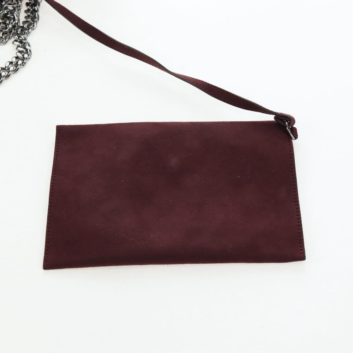 Stella MacCartney Falabella Chain Shoulder Bag Polyester 2way Gray Auth 205919V