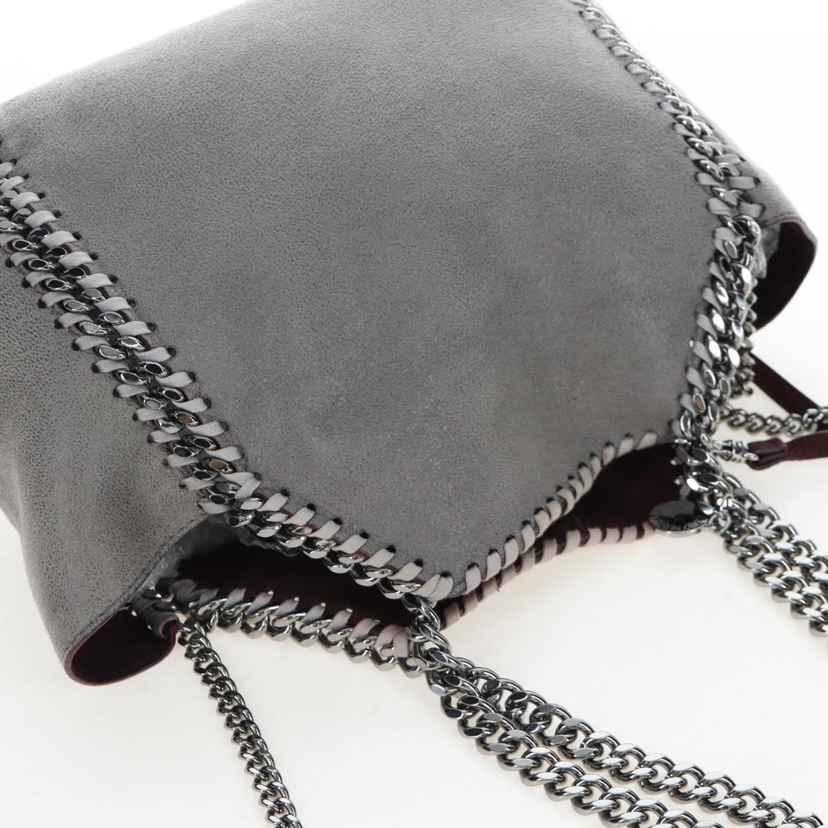Stella MacCartney Falabella Chain Shoulder Bag Polyester 2way Gray Auth 205919V