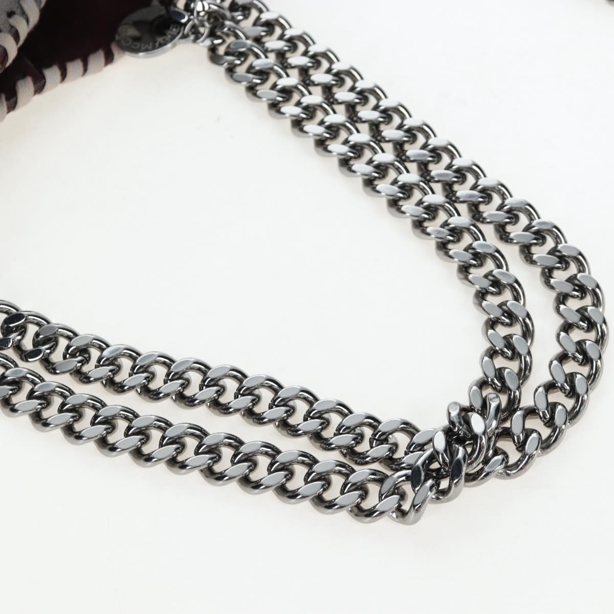 Stella MacCartney Falabella Chain Shoulder Bag Polyester 2way Gray Auth 205919V
