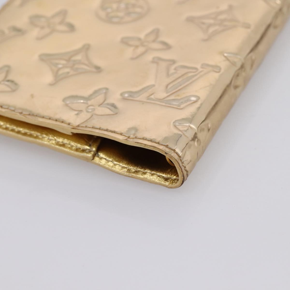LOUIS VUITTON Miroir Agenda PM Day Planner Cover Gold R20962 LV Auth 205923A