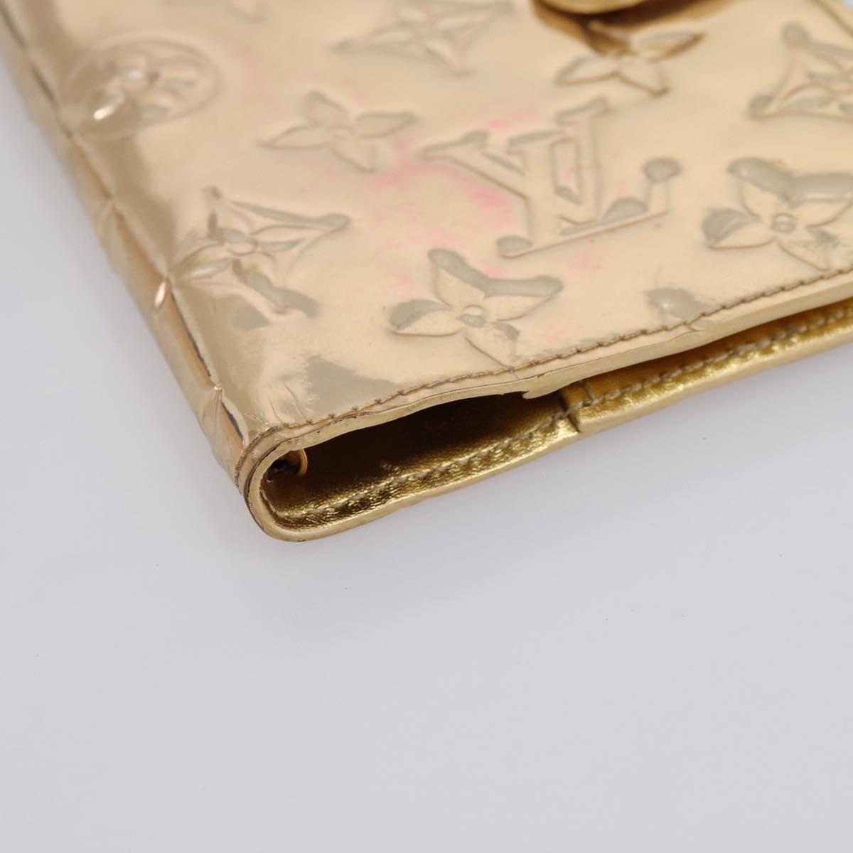 LOUIS VUITTON Miroir Agenda PM Day Planner Cover Gold R20962 LV Auth 205923A