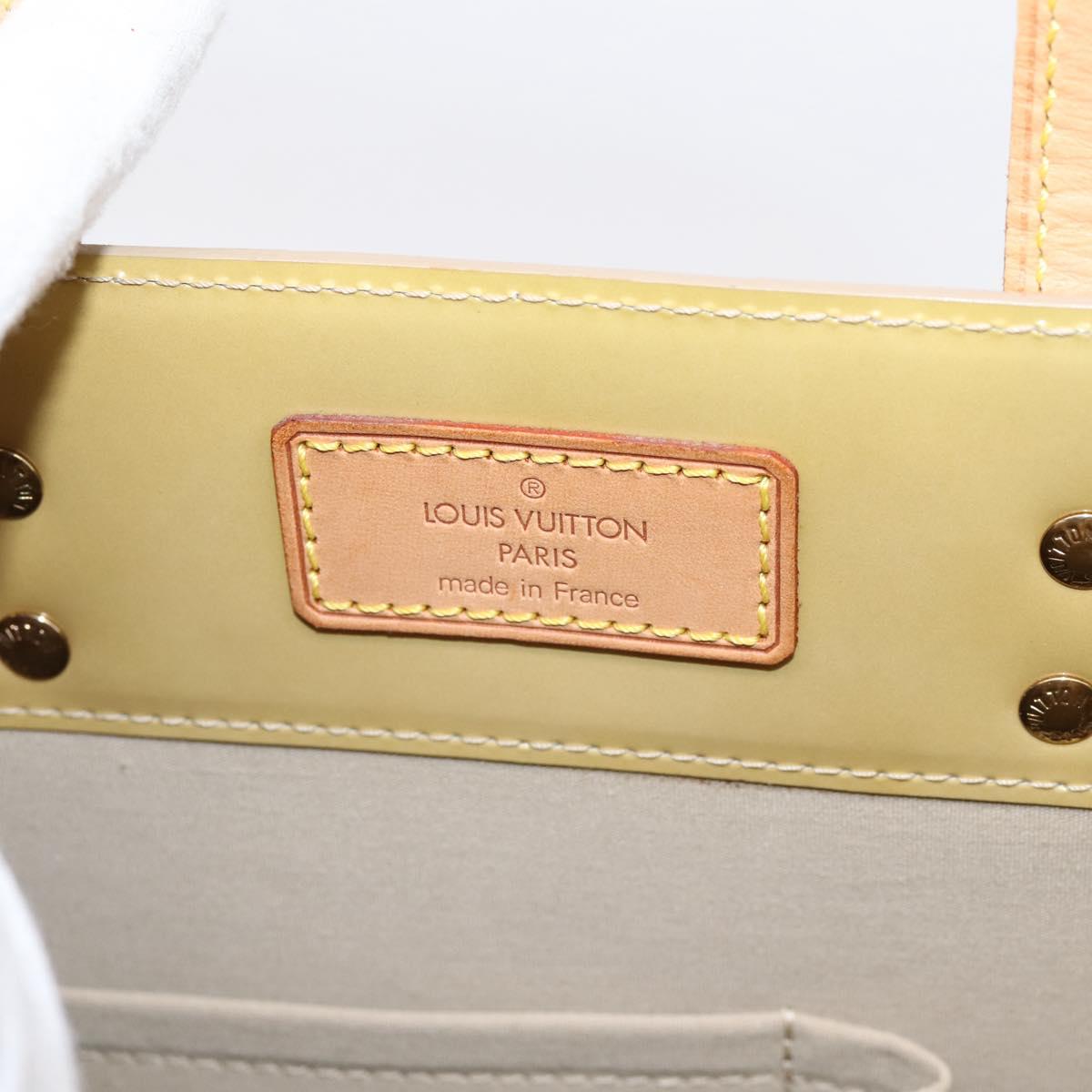 LOUIS VUITTON Monogram Vernis Reade MM Hand Bag Beige M91141 LV Auth 205928A