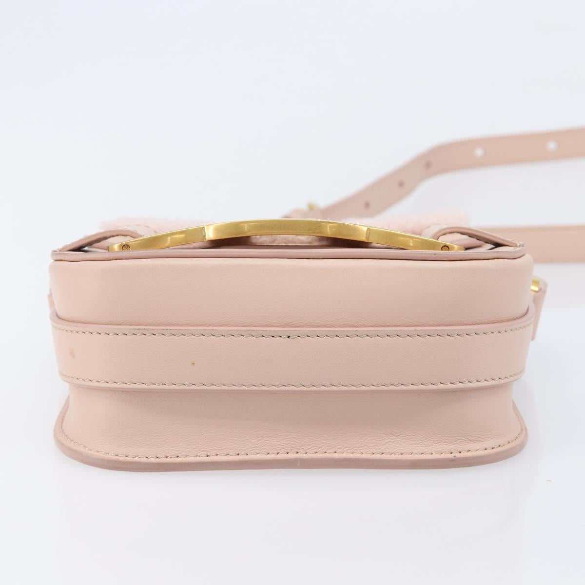 TODfS Kate Shoulder Bag Mouton Pink Gold Tone Auth 205929V