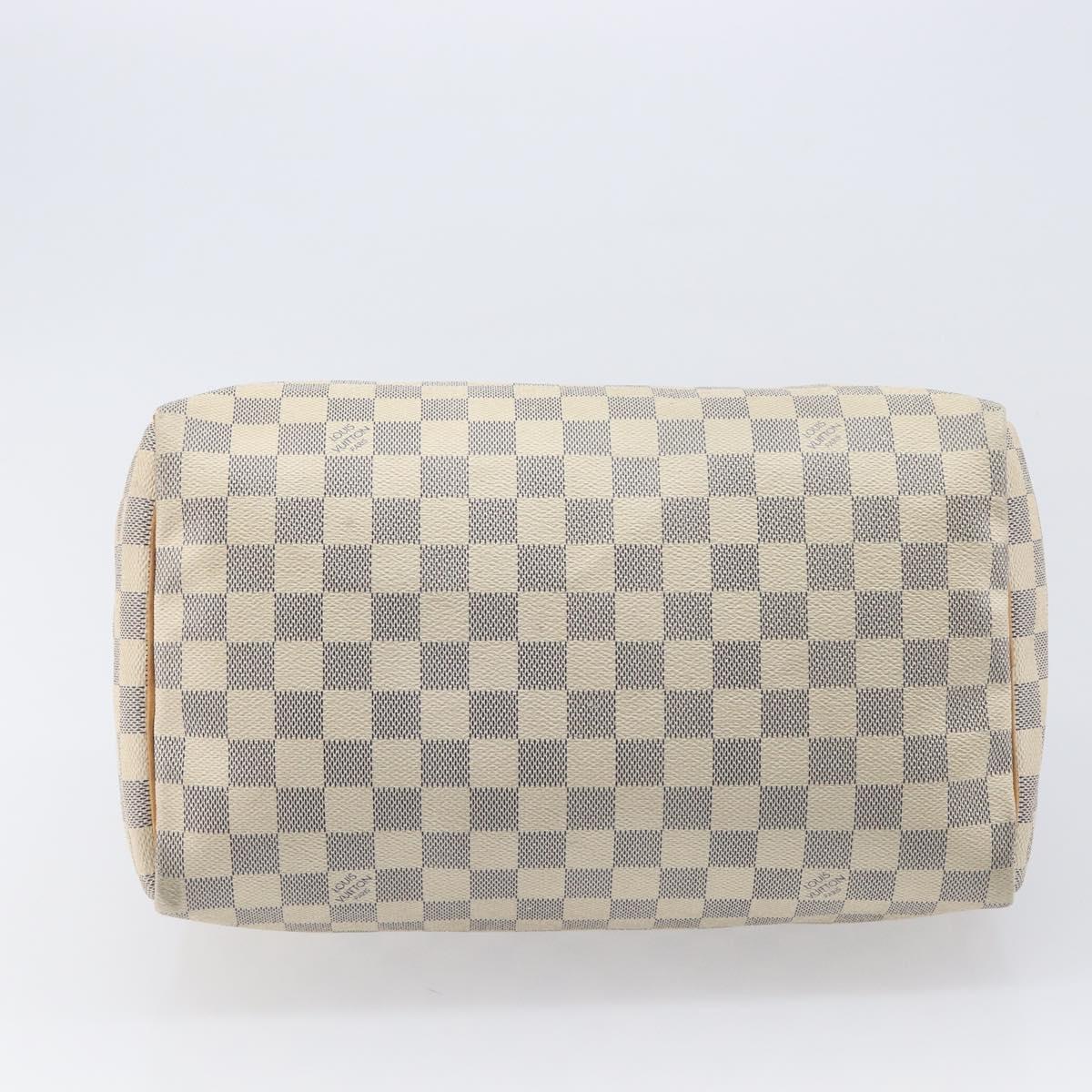 LOUIS VUITTON Damier Azur Speedy 30 Hand Bag N41533 LV Auth 205932
