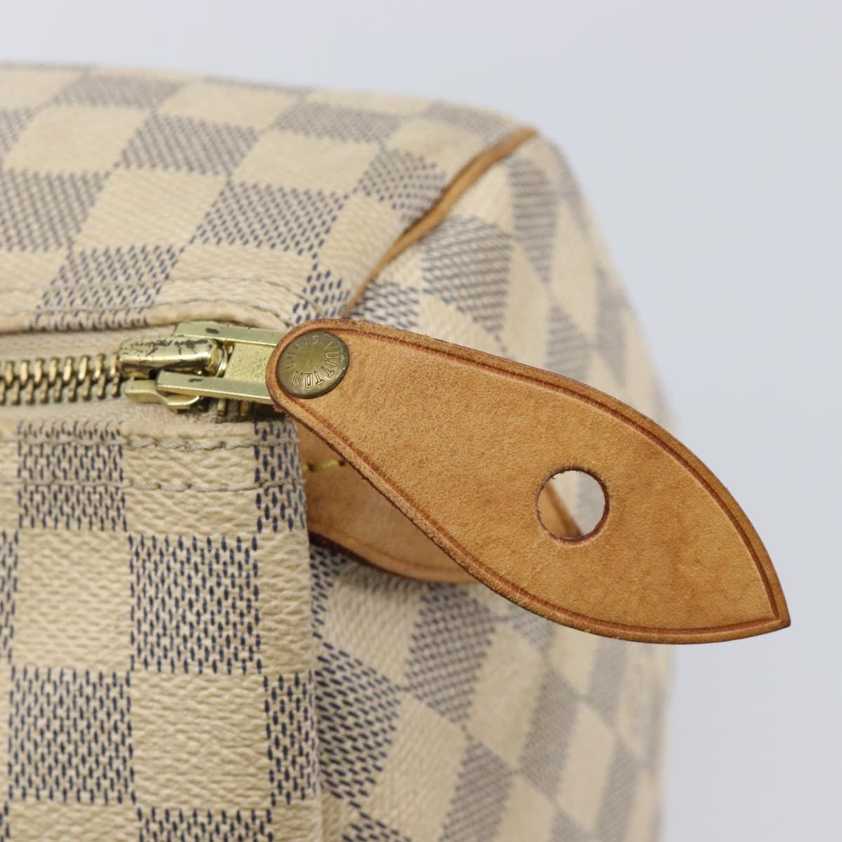 LOUIS VUITTON Damier Azur Speedy 30 Hand Bag N41533 LV Auth 205932
