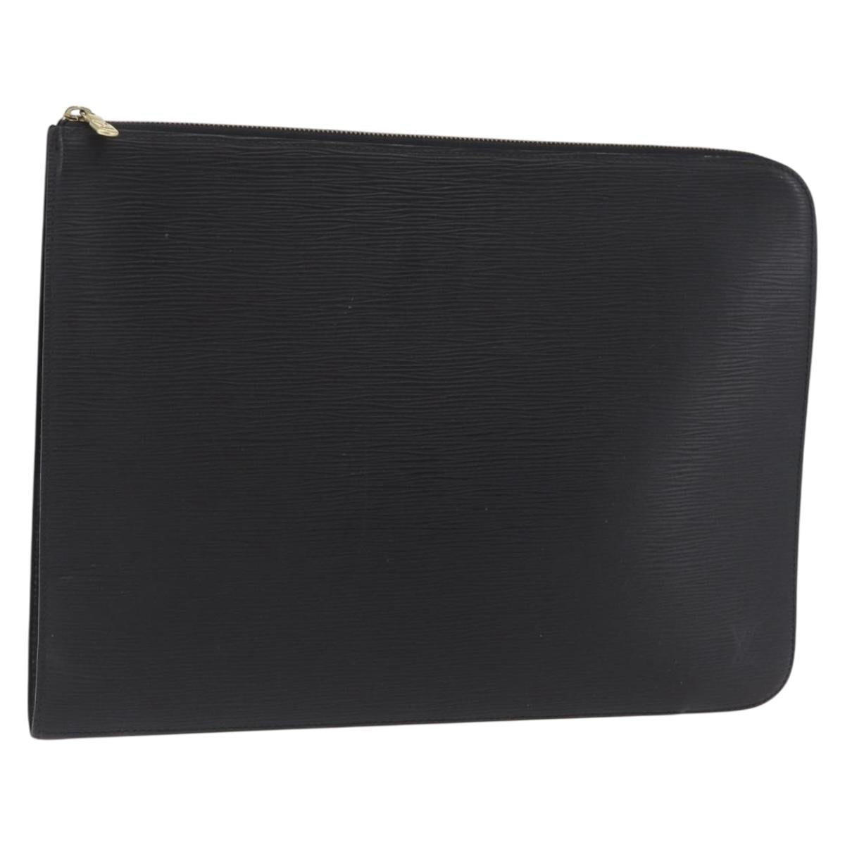LOUIS VUITTON Epi Posh Documents Clutch Bag Black M54492 LV Auth 205934A