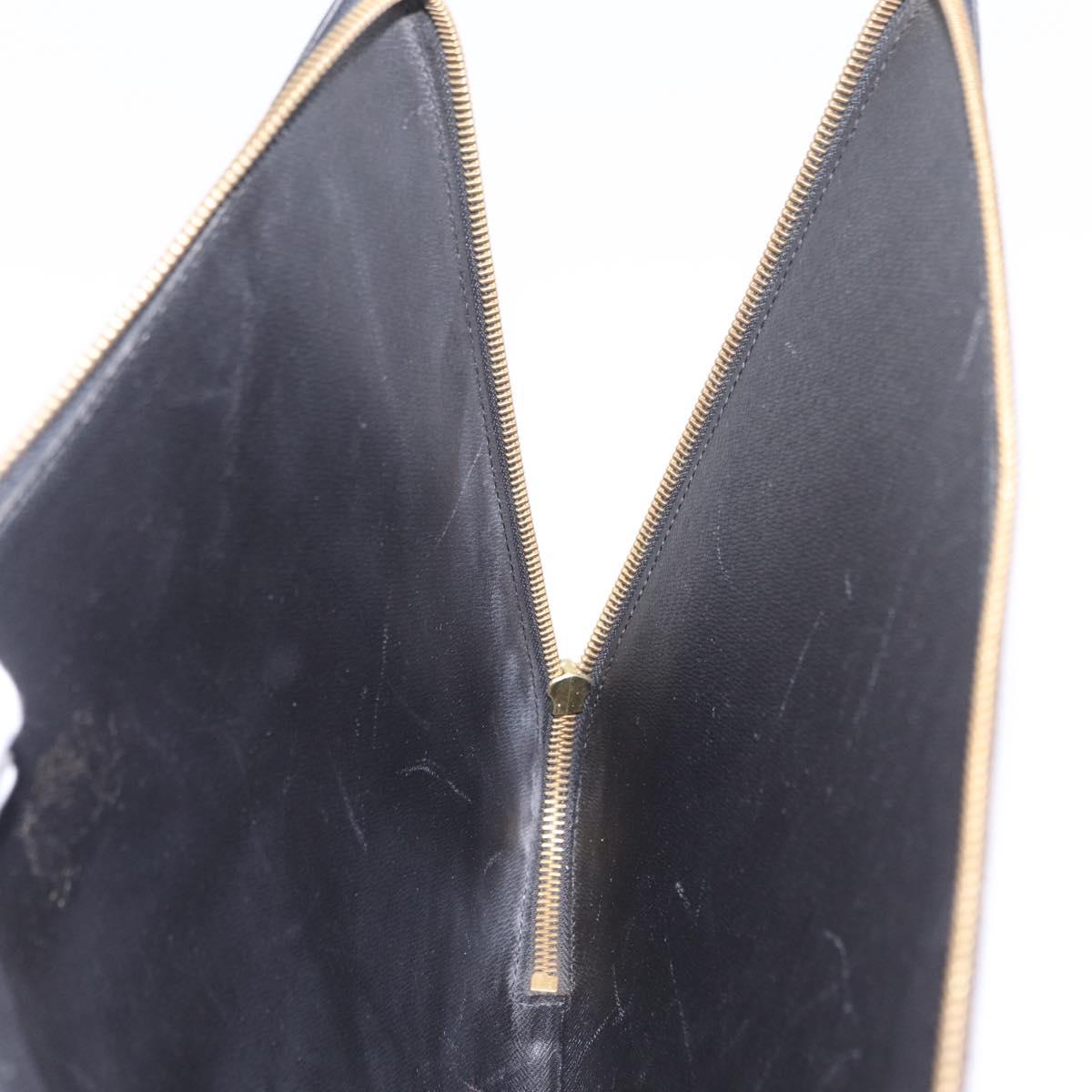 LOUIS VUITTON Epi Posh Documents Clutch Bag Black M54492 LV Auth 205934A