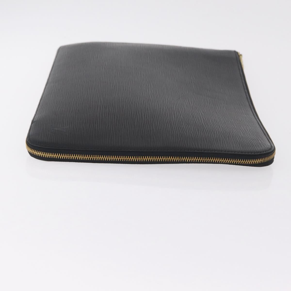 LOUIS VUITTON Epi Posh Documents Clutch Bag Black M54492 LV Auth 205934A