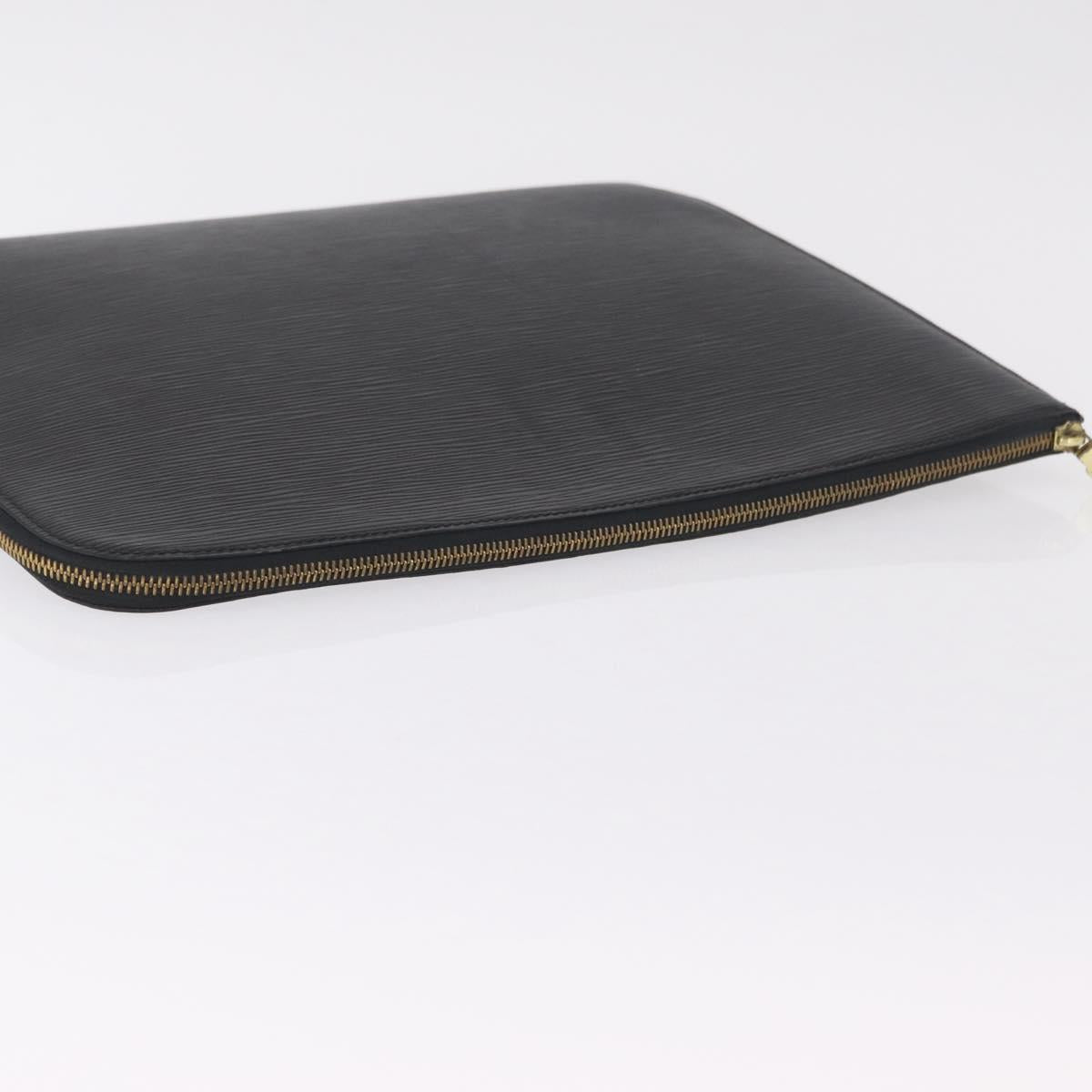 LOUIS VUITTON Epi Posh Documents Clutch Bag Black M54492 LV Auth 205934A