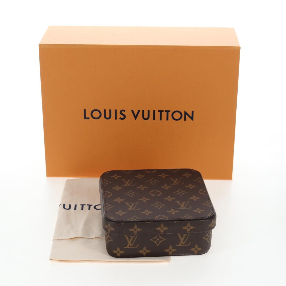 LOUIS VUITTON Monogram Jewelry Box LV Auth 205939M