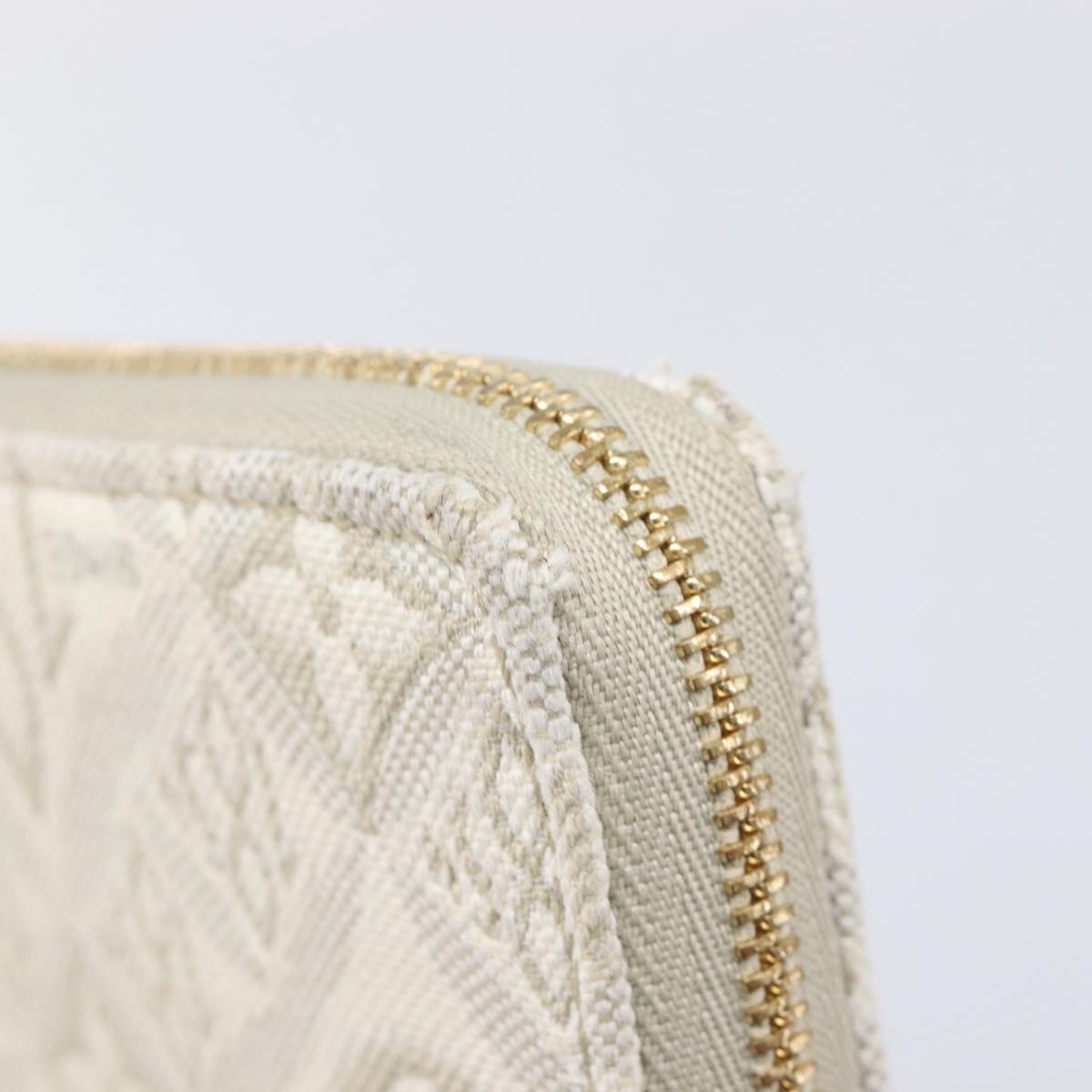 LOUIS VUITTON SINCE1854 Zippy Coin Purse Canvas Ivory Blue M81095 Auth 205941A