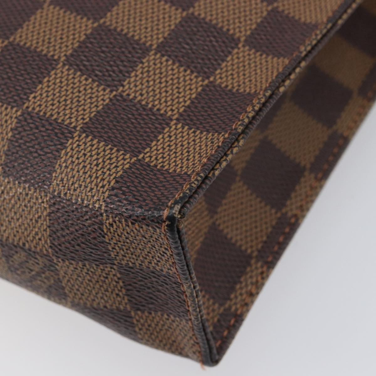 LOUIS VUITTON Damier Ebene Poche Toilette 26 Pouch N47543 LV Auth 205944A