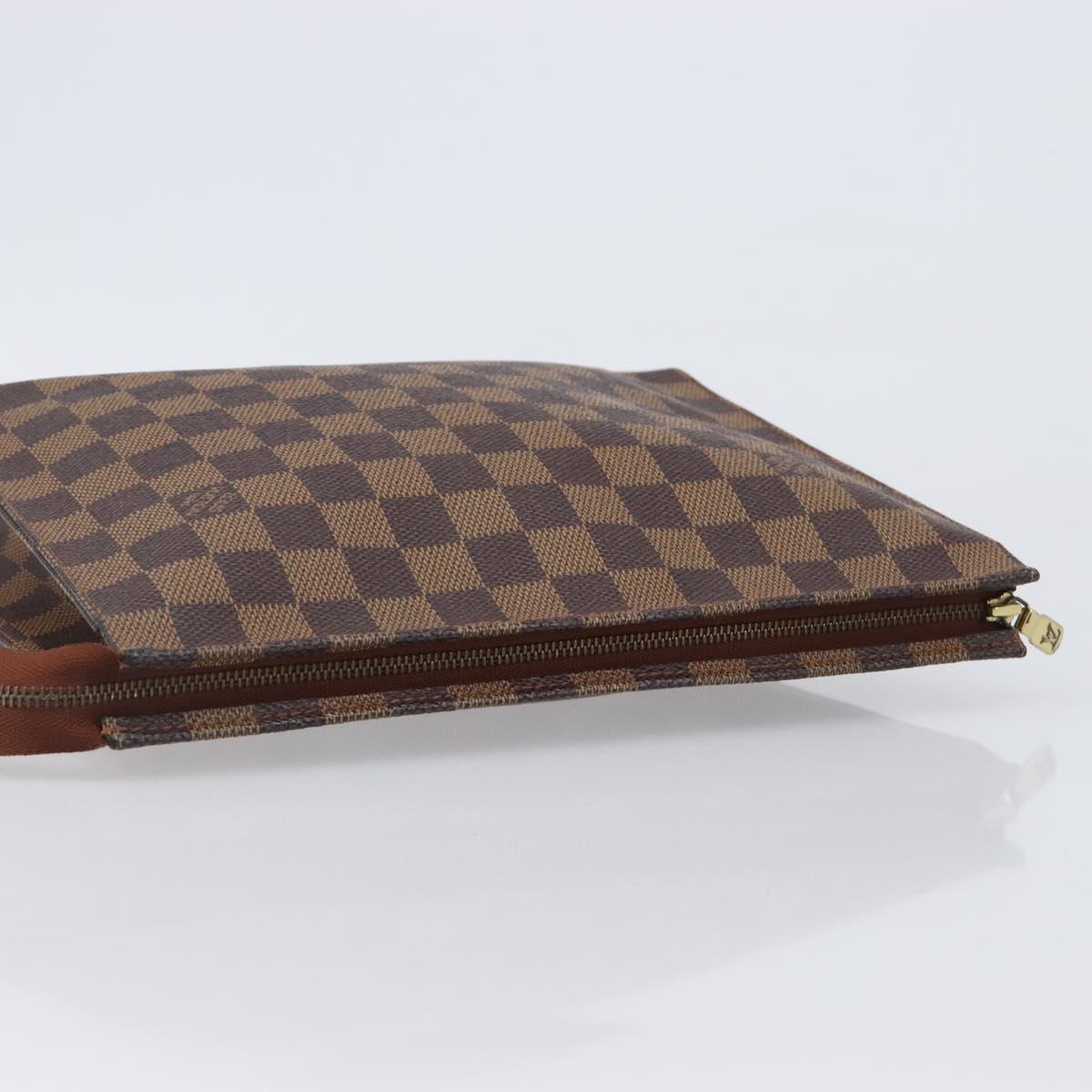 LOUIS VUITTON Damier Ebene Poche Toilette 26 Pouch N47543 LV Auth 205944A