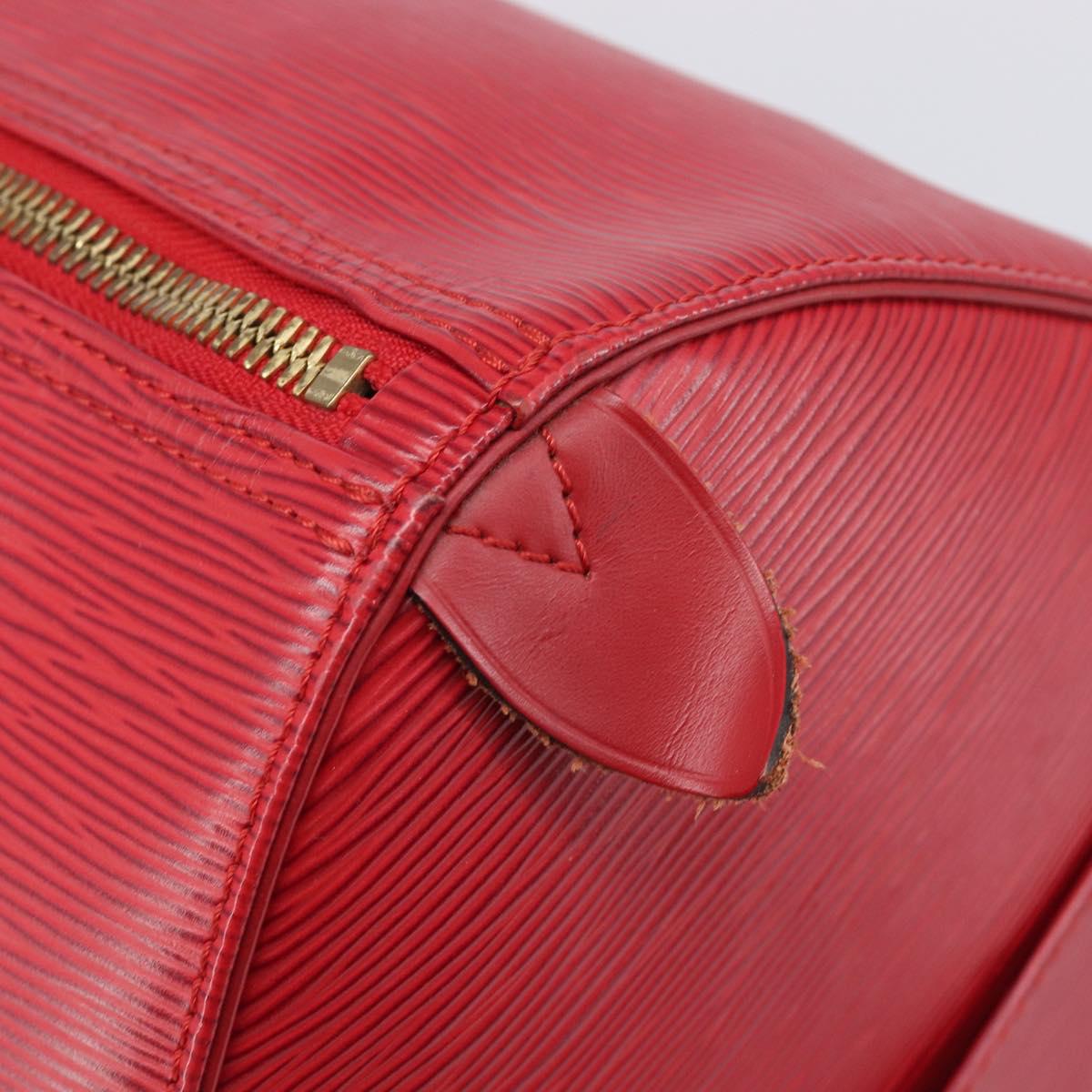 LOUIS VUITTON Epi Keepall 50 Boston Bag Red M42967 LV Auth 205950A