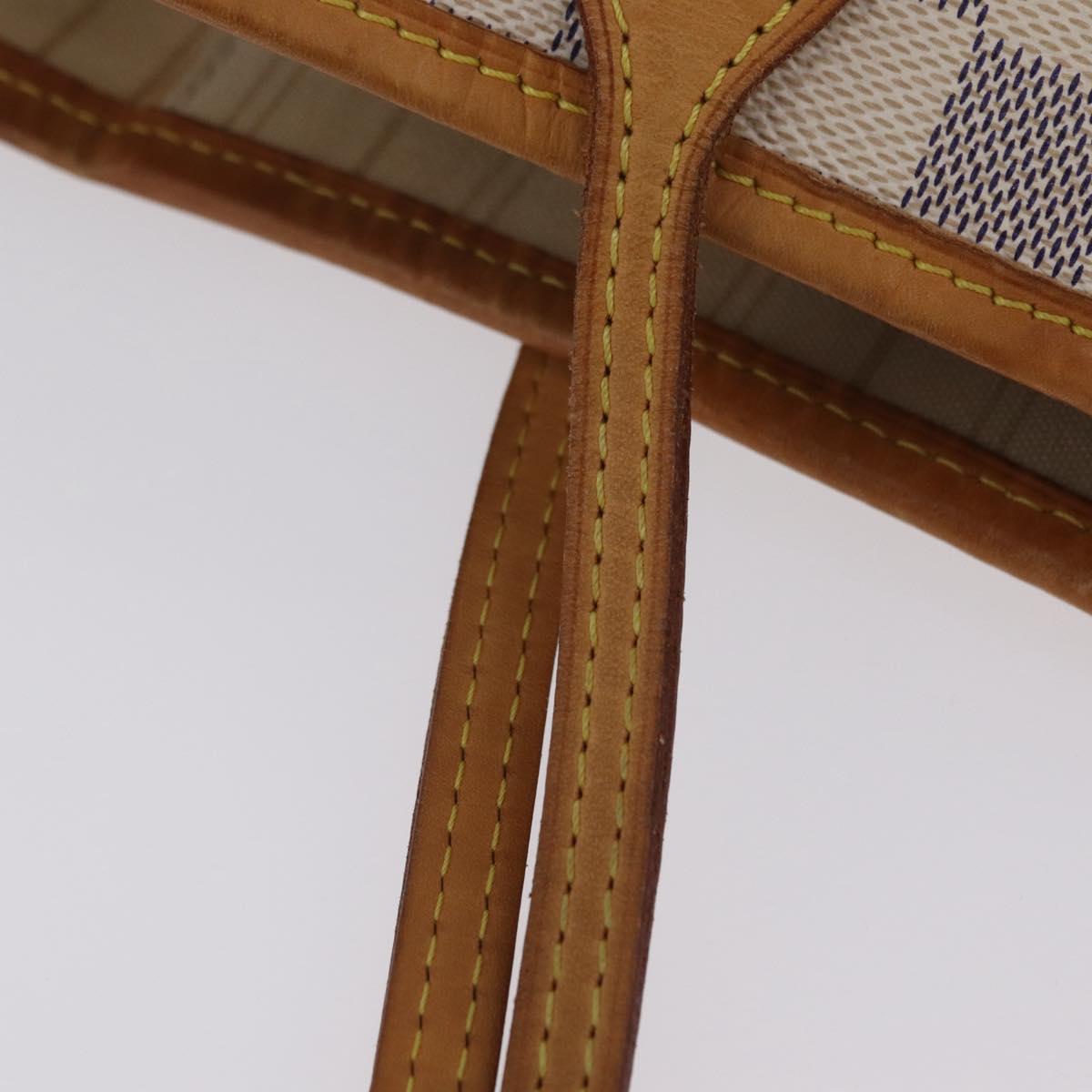 LOUIS VUITTON Damier Azur Neverfull MM Tote Bag N41605 LV Auth 205971A