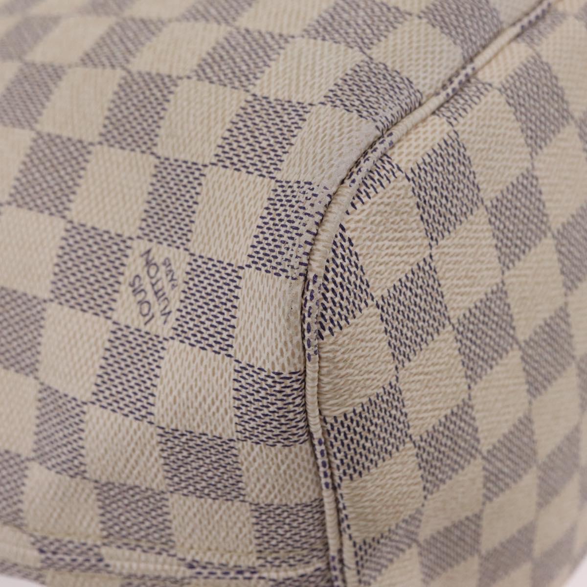 LOUIS VUITTON Damier Azur Neverfull MM Tote Bag N41605 LV Auth 205971A