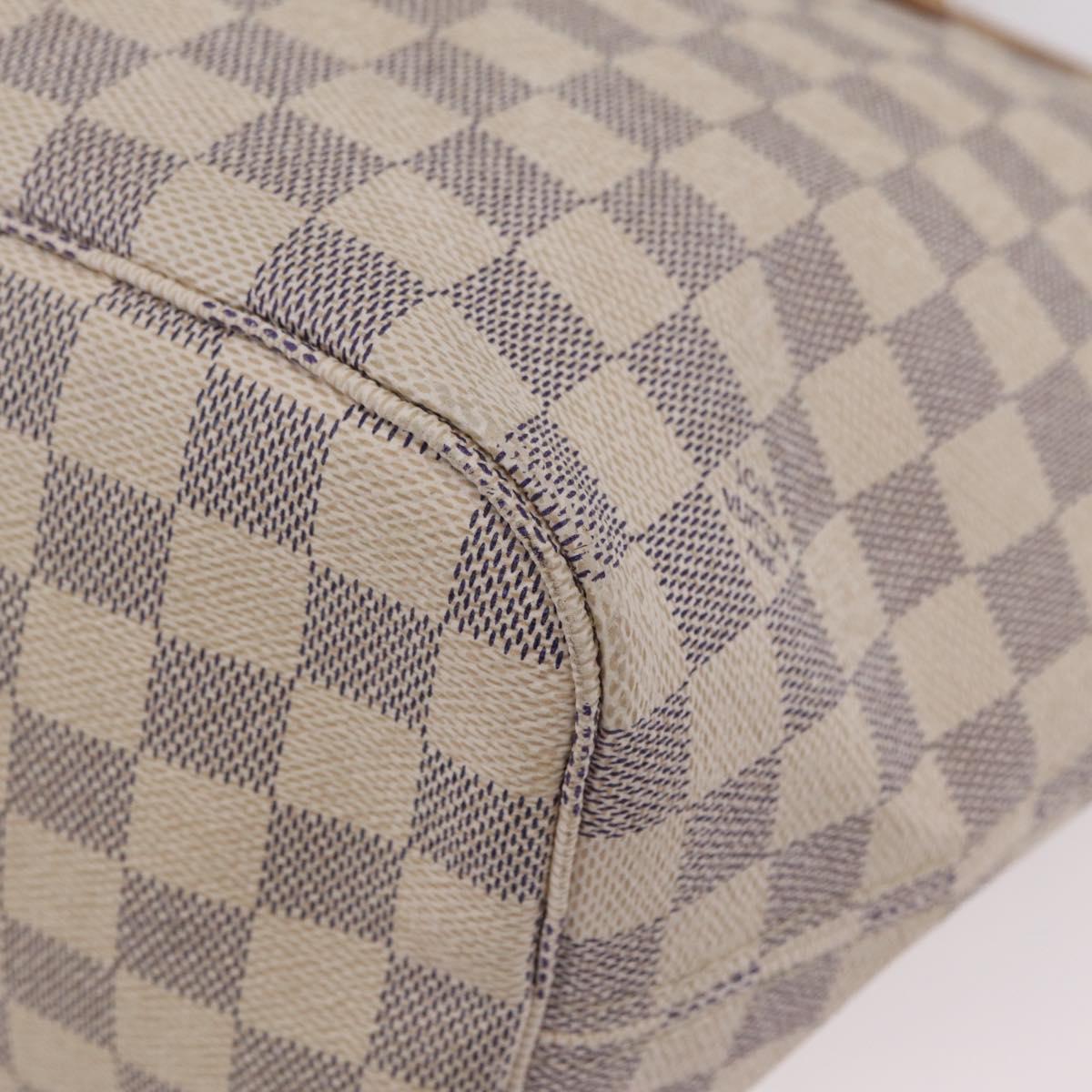 LOUIS VUITTON Damier Azur Neverfull MM Tote Bag N41605 LV Auth 205971A