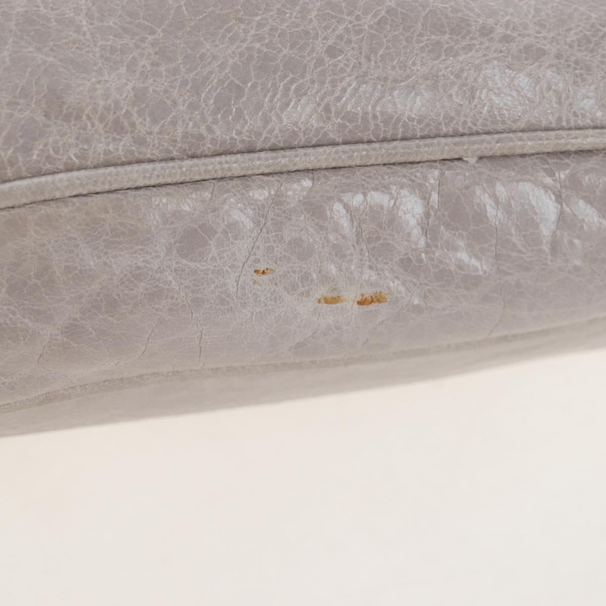 Miu Miu Shoulder Bag Vitellolux Gray Gold Auth 205975V