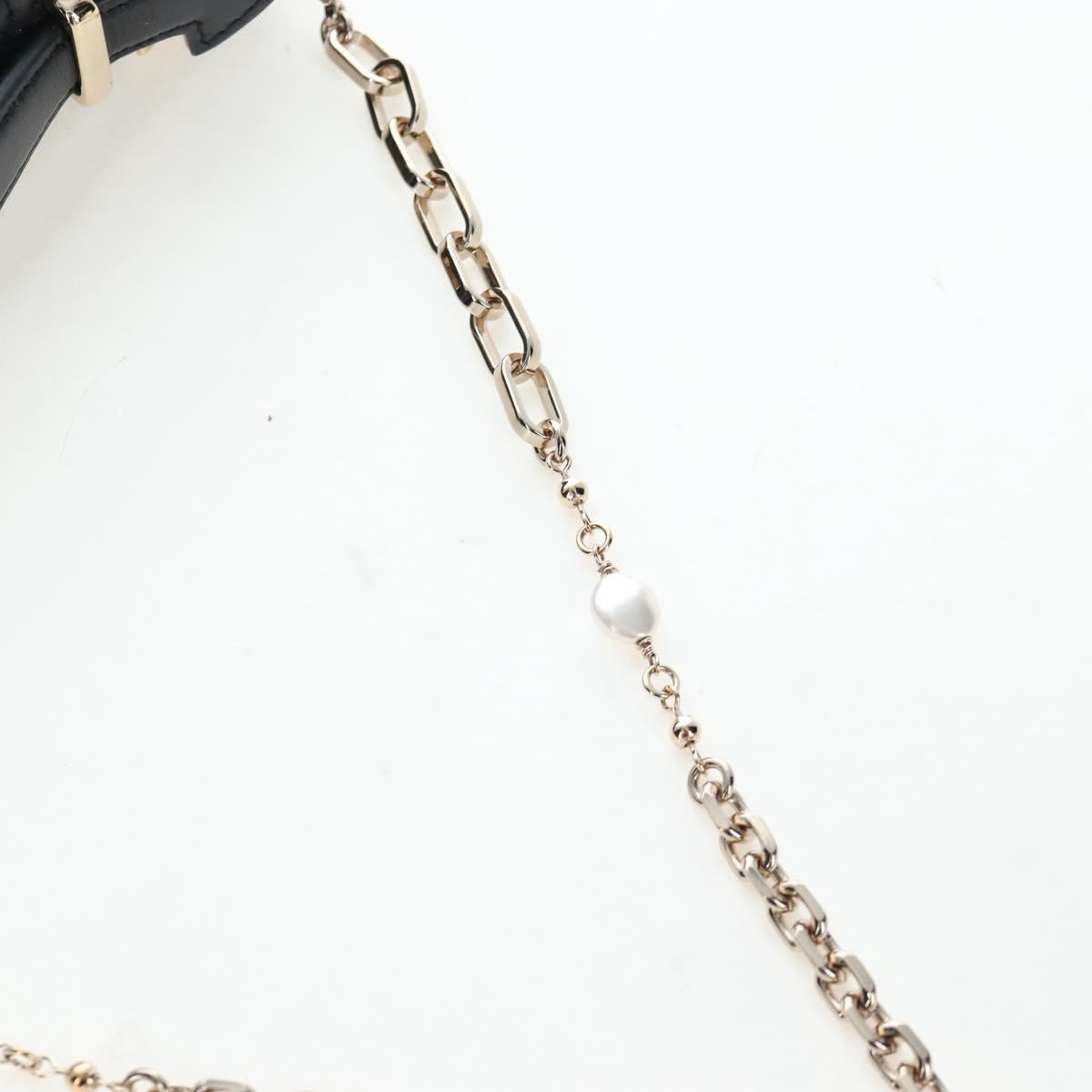 Christian Dior Cannage Miss Dior Chain Bag Lamb Skin 2way Black Auth 205981SAM