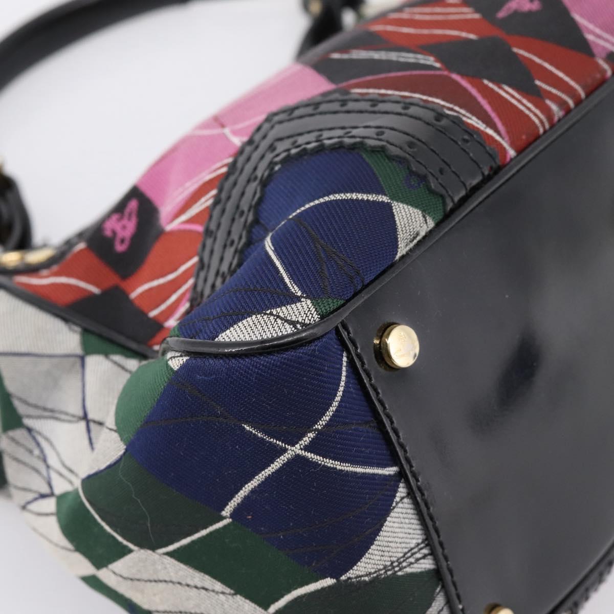 Vivienne Westwood Shoulder Bag Canvas Multicolor Gold Auth 205998V