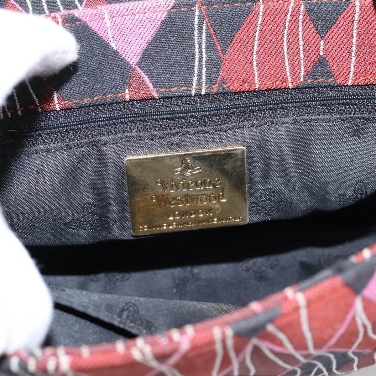Vivienne Westwood Shoulder Bag Canvas Multicolor Gold Auth 205998V