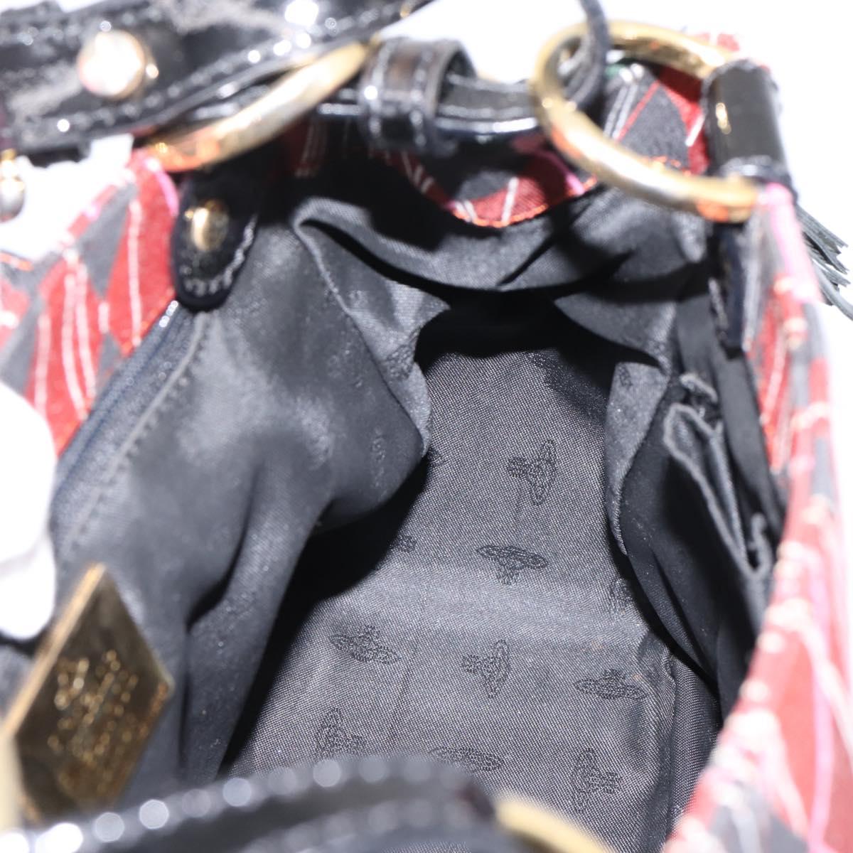 Vivienne Westwood Shoulder Bag Canvas Multicolor Gold Auth 205998V