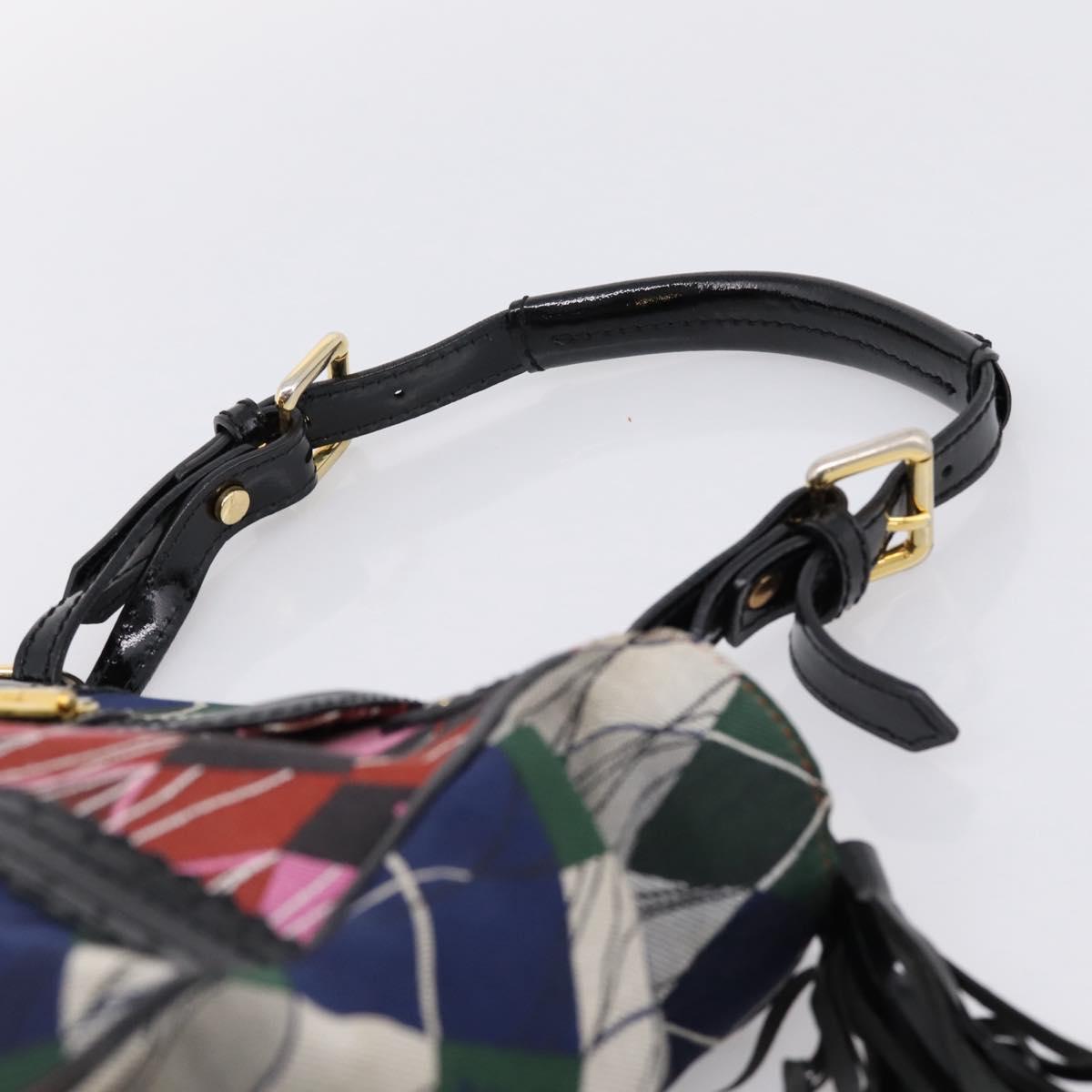 Vivienne Westwood Shoulder Bag Canvas Multicolor Gold Auth 205998V