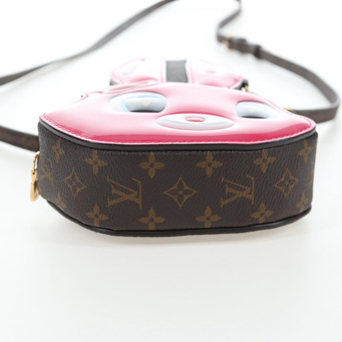 LOUIS VUITTON Monogram Wallet On Chain Rabbit Bag Rose M11452 LV Auth 206005SAM