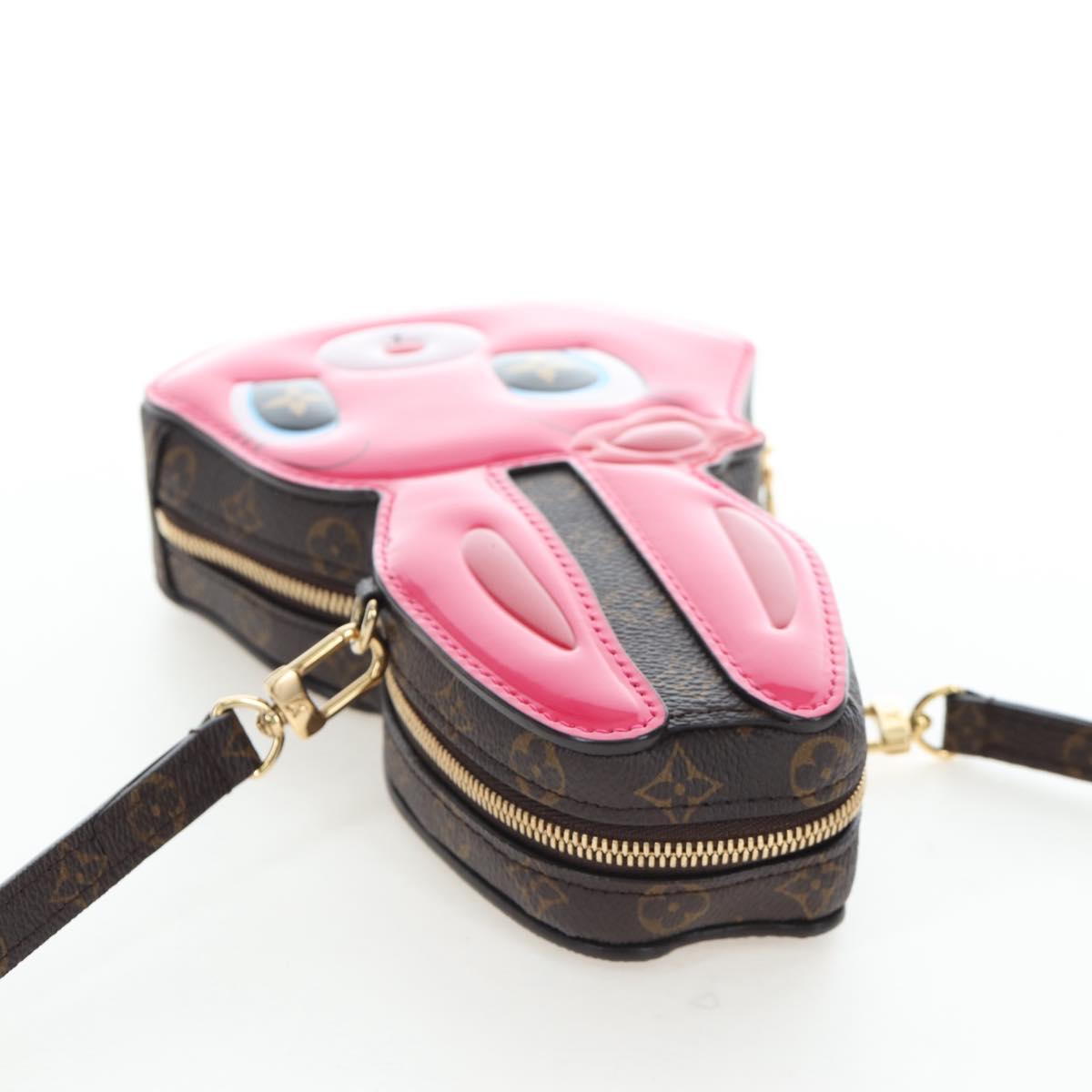 LOUIS VUITTON Monogram Wallet On Chain Rabbit Bag Rose M11452 LV Auth 206005SAM
