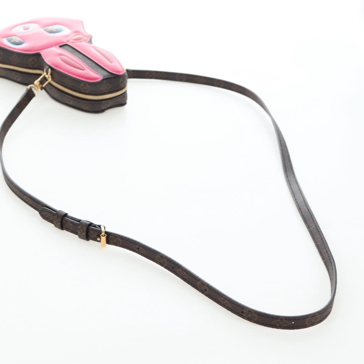 LOUIS VUITTON Monogram Wallet On Chain Rabbit Bag Rose M11452 LV Auth 206005SAM