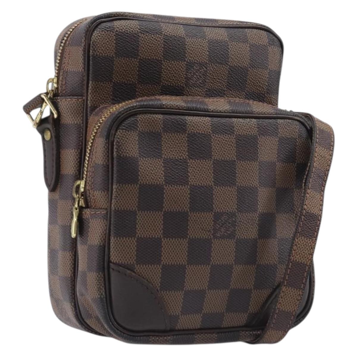 LOUIS VUITTON Damier Ebene Amazon Shoulder Bag N48074 LV Auth 206006A
