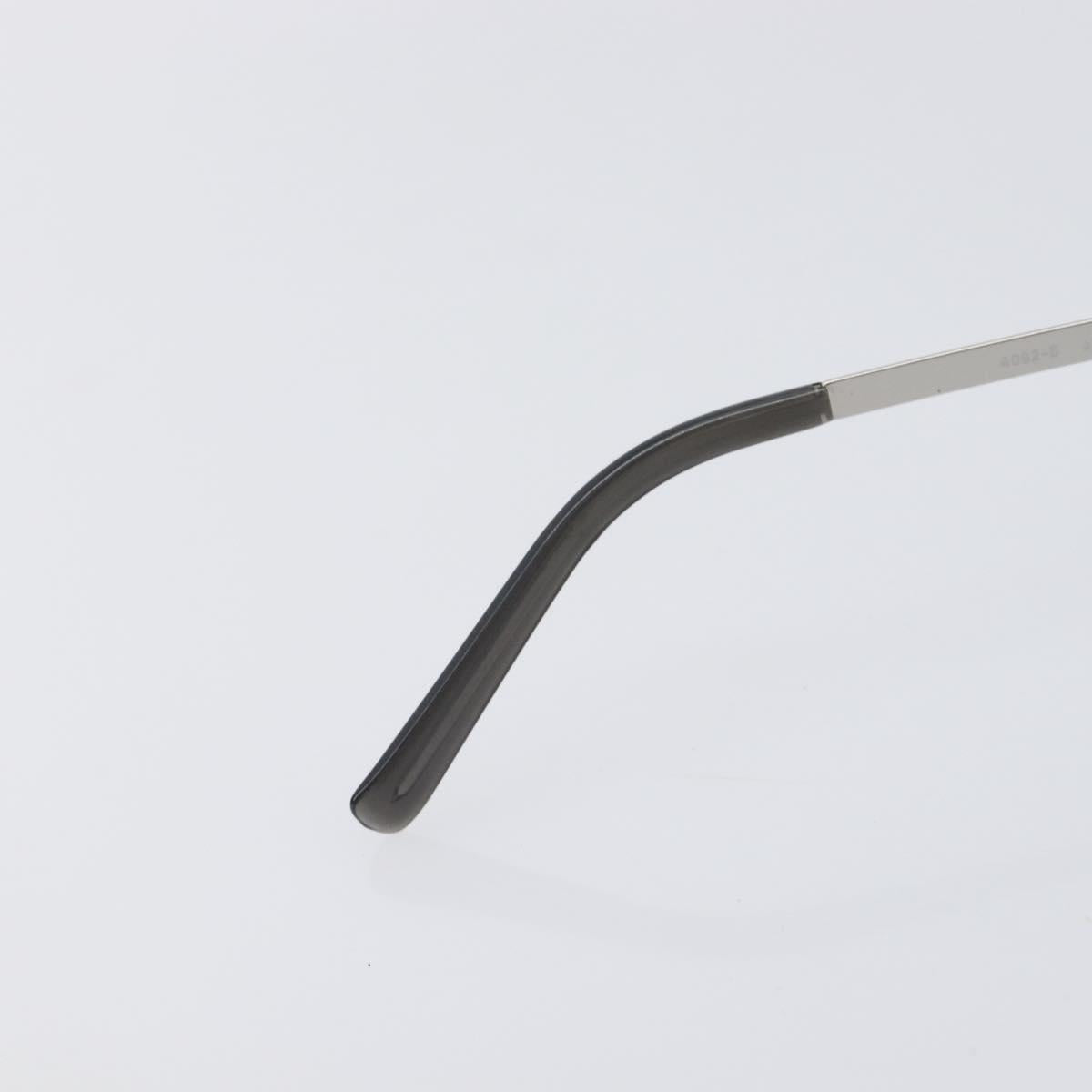 CHANEL COCO Mark Sunglasses Metal Silver CC Auth 206011M