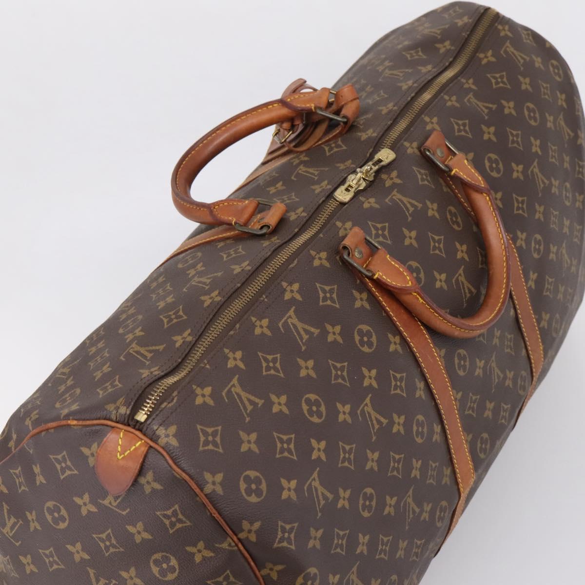 LOUIS VUITTON Monogram Keepall 60 Boston Bag M41422 LV Auth 206035