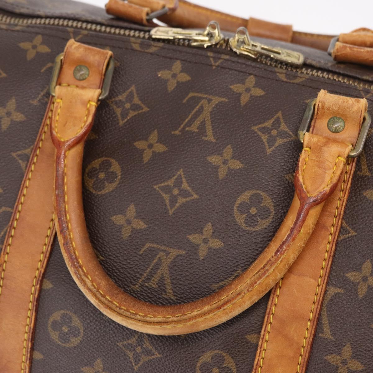LOUIS VUITTON Monogram Keepall 55 Boston Bag M41424 LV Auth 206036