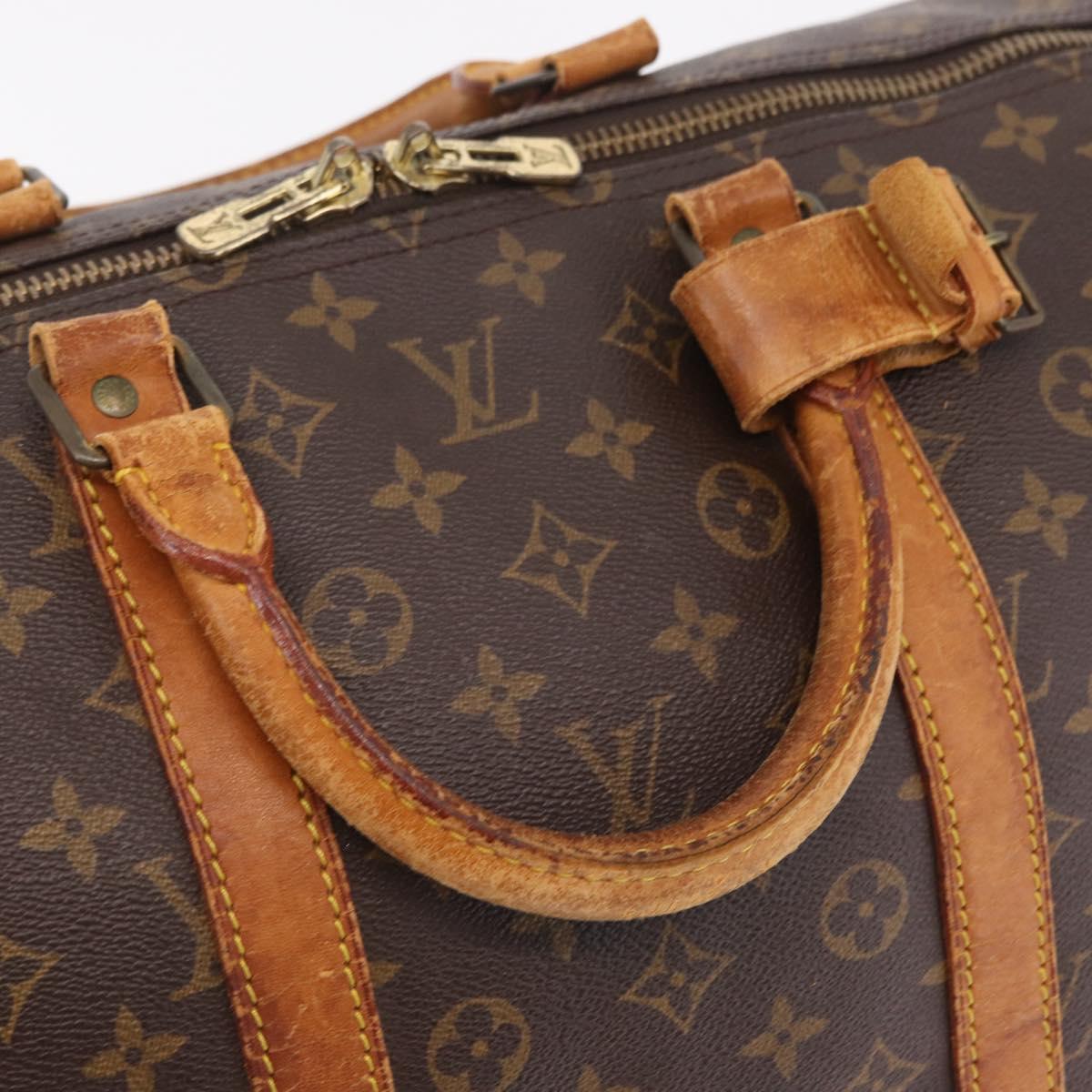 LOUIS VUITTON Monogram Keepall 55 Boston Bag M41424 LV Auth 206036