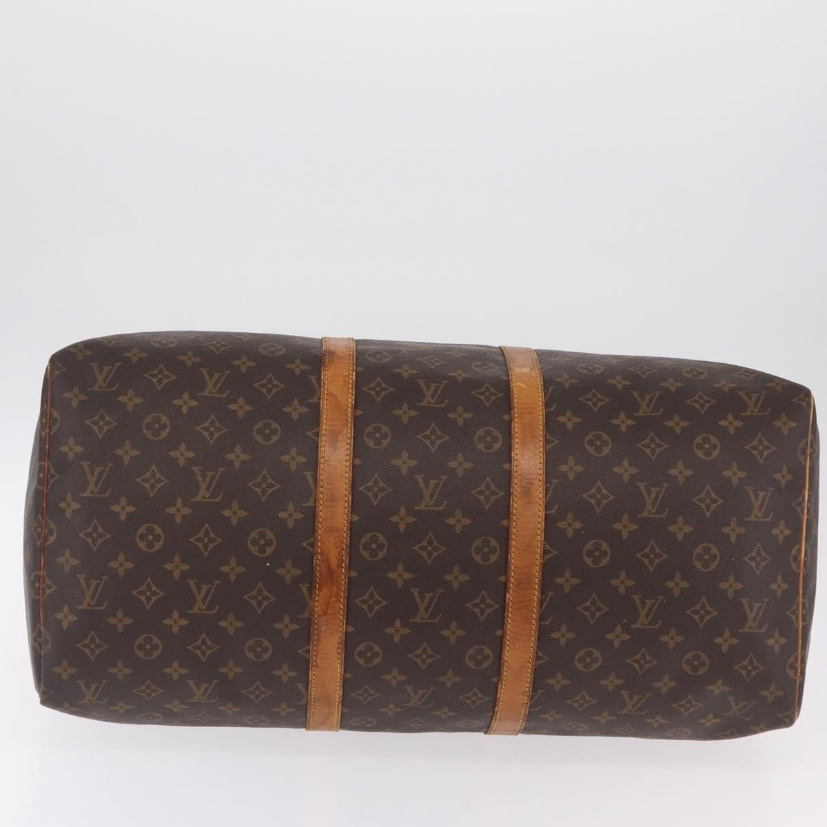 LOUIS VUITTON Monogram Keepall 55 Boston Bag M41424 LV Auth 206036