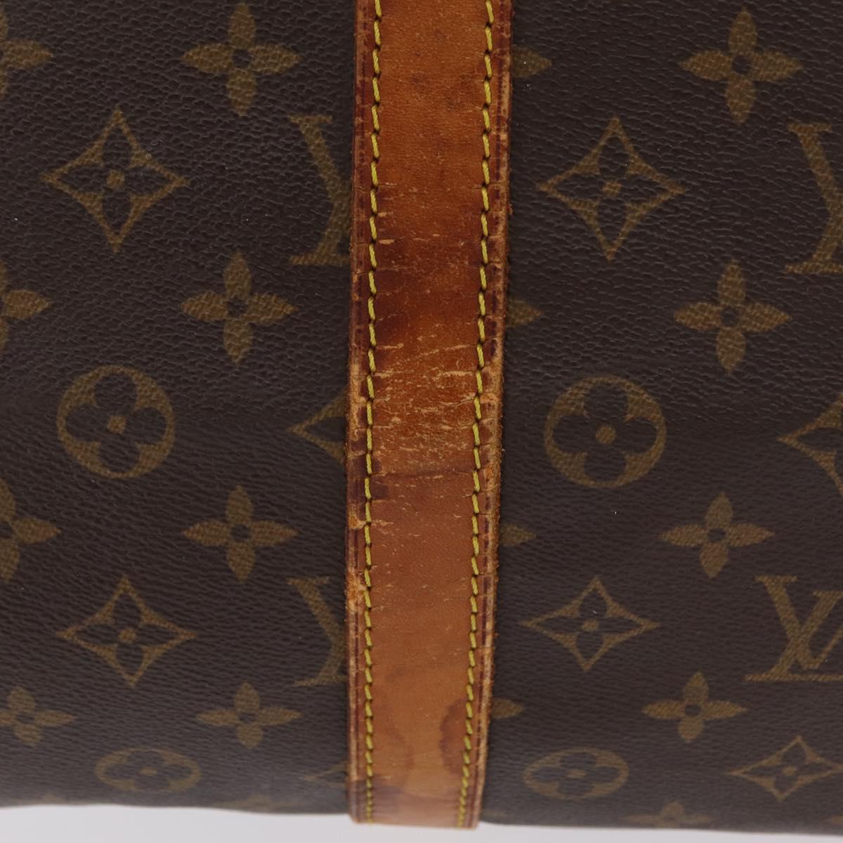 LOUIS VUITTON Monogram Keepall 55 Boston Bag M41424 LV Auth 206036