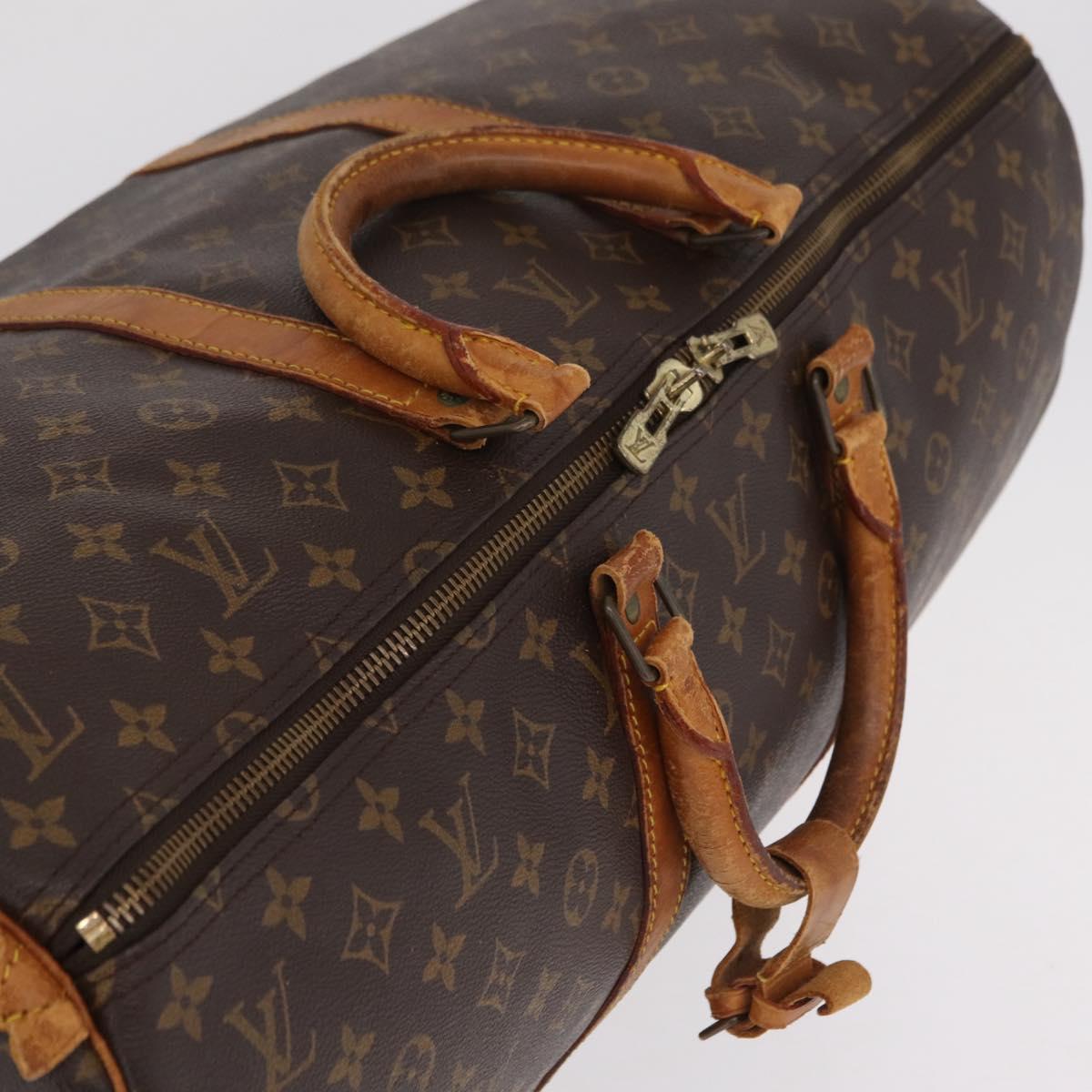LOUIS VUITTON Monogram Keepall 55 Boston Bag M41424 LV Auth 206036