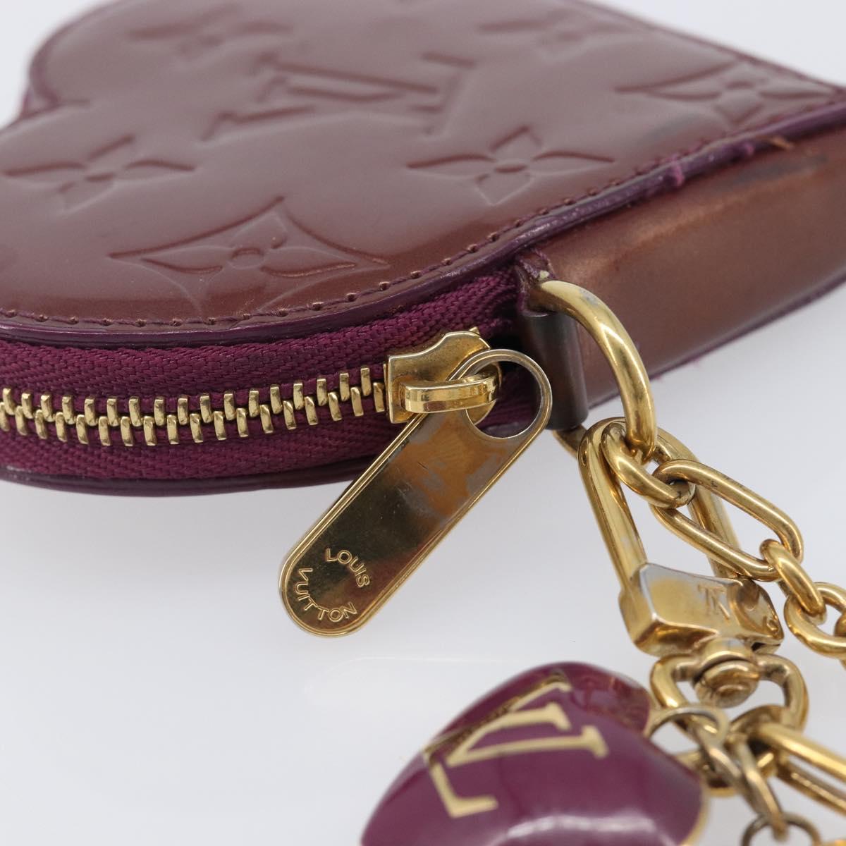 LOUIS VUITTON Vernis Porte MonnaieCoeur Coin Purse Violet M93563 LV Auth 206064