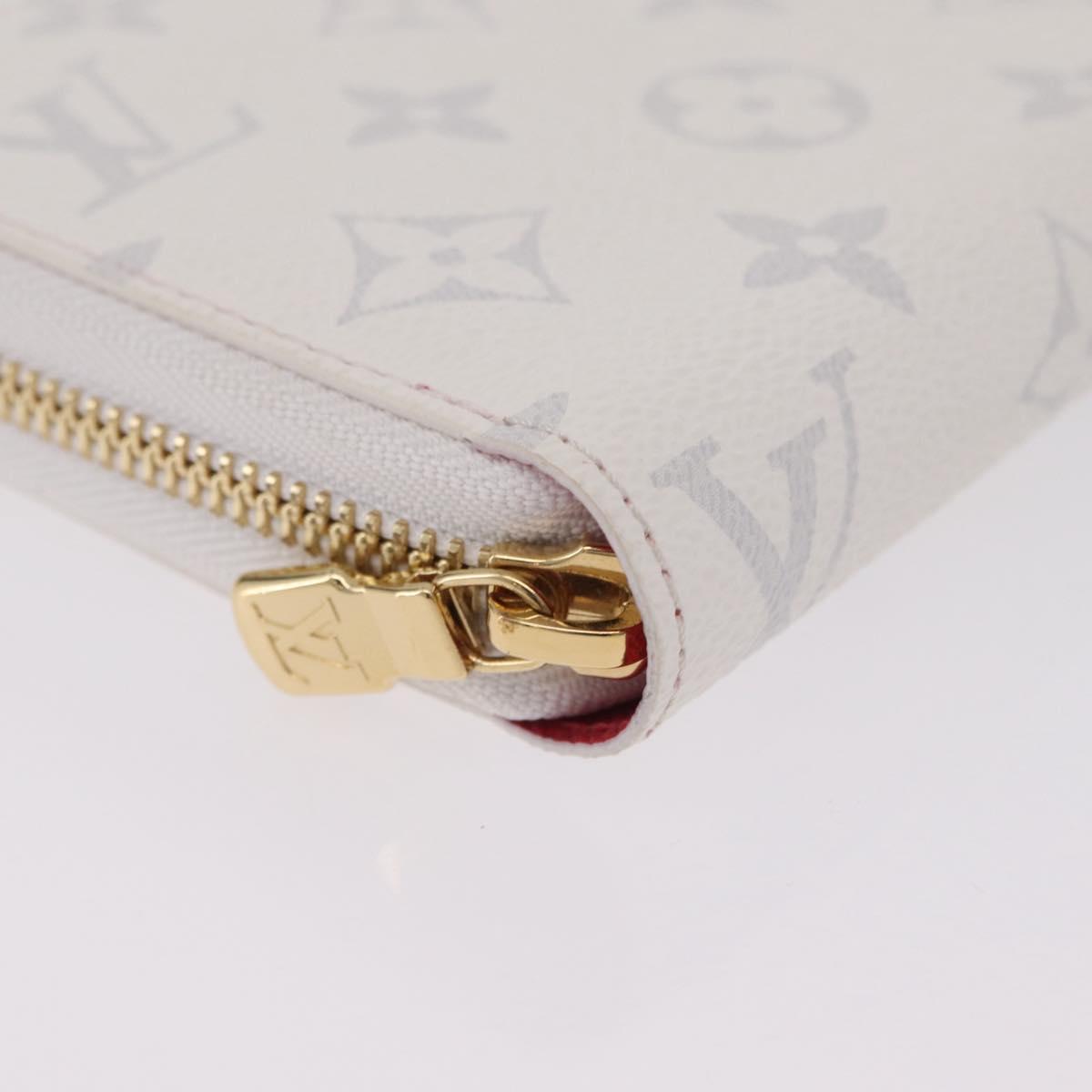 LOUIS VUITTON Monogram Cherry Zippy Long Wallet White M14240 LV Auth 206069SAM