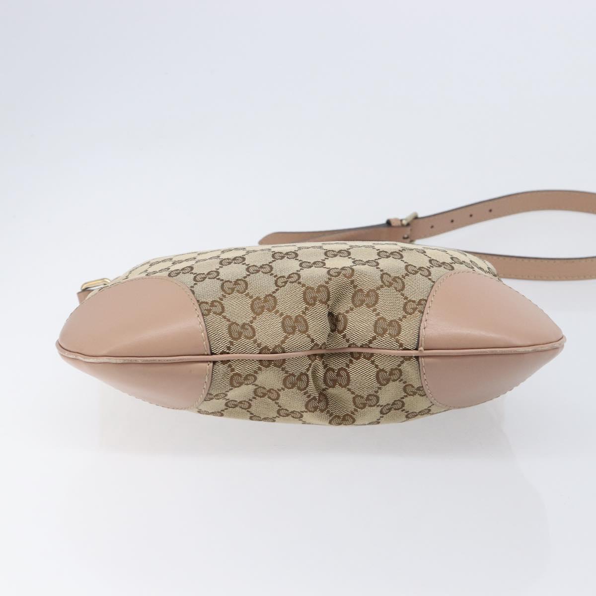 GUCCI GG Canvas Mayfair Shoulder Bag Beige Gold 257065 Auth 206073V