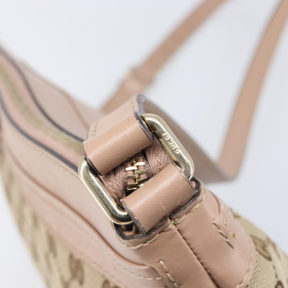 GUCCI GG Canvas Mayfair Shoulder Bag Beige Gold 257065 Auth 206073V