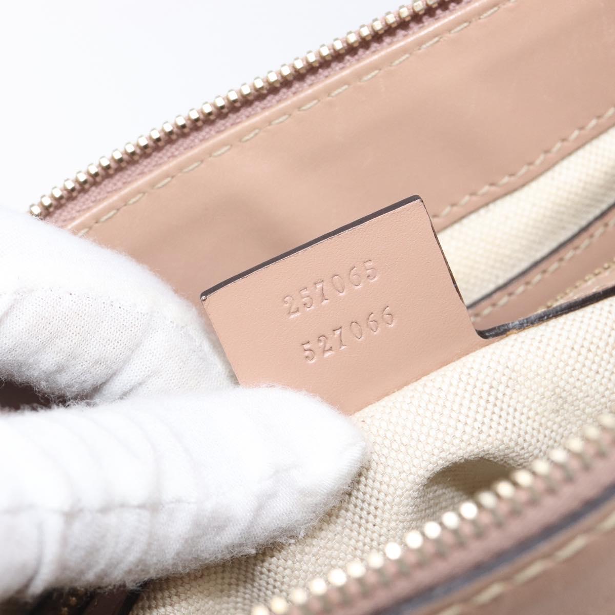 GUCCI GG Canvas Mayfair Shoulder Bag Beige Gold 257065 Auth 206073V