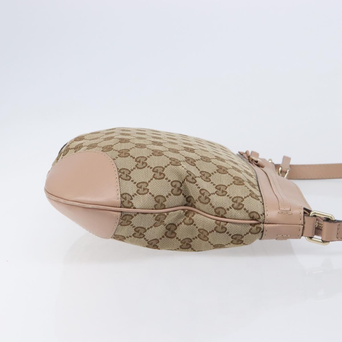 GUCCI GG Canvas Mayfair Shoulder Bag Beige Gold 257065 Auth 206073V