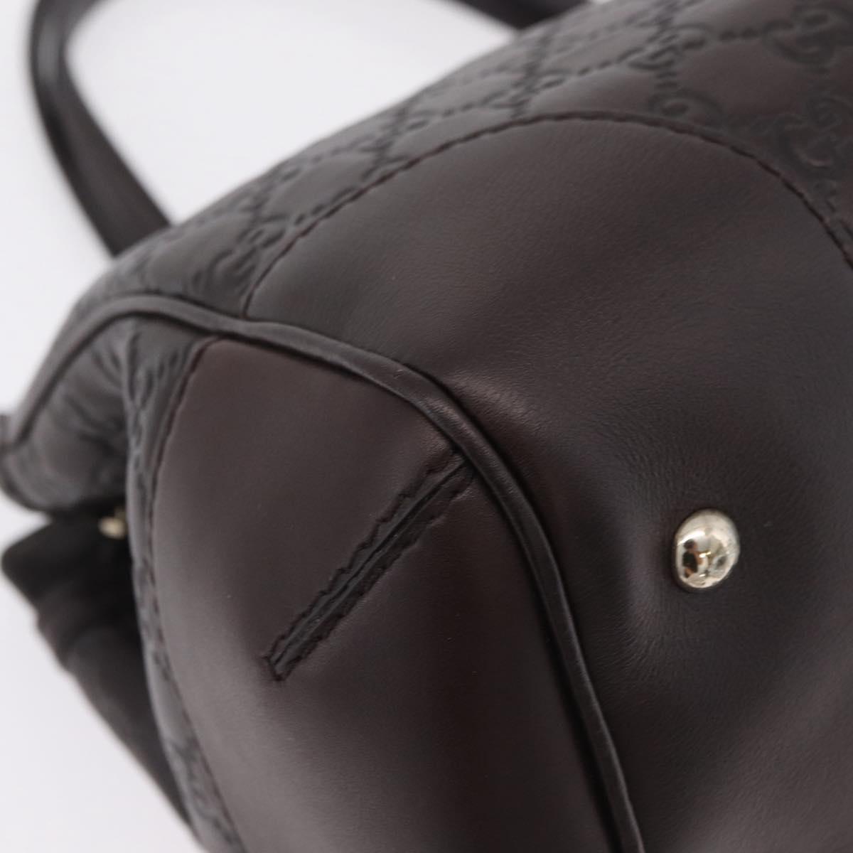 GUCCI Mayfair GG Canvas Guccissima Leather Dark Brown Gold 257063 Auth 206087V