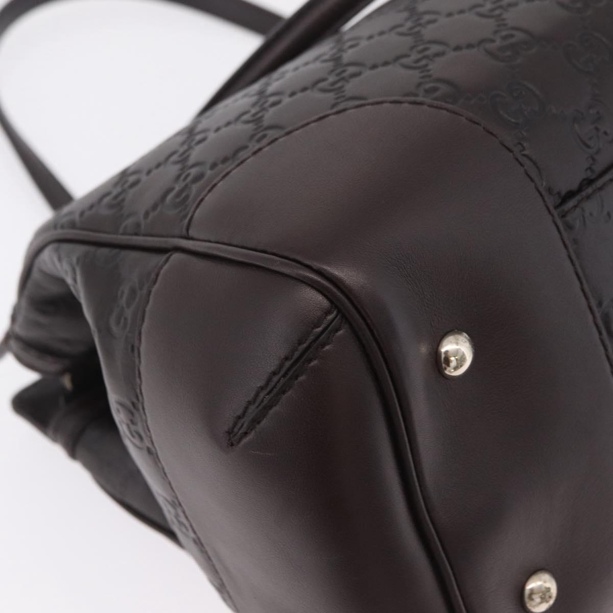 GUCCI Mayfair GG Canvas Guccissima Leather Dark Brown Gold 257063 Auth 206087V