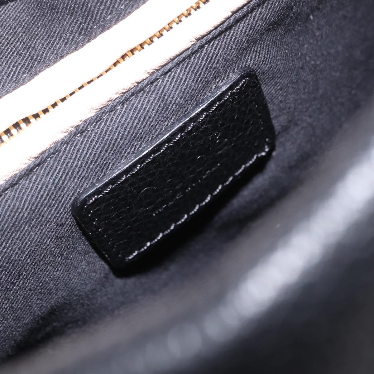 Chloe Paraty Hand Bag Leather 2way Black Gold Auth 206089V