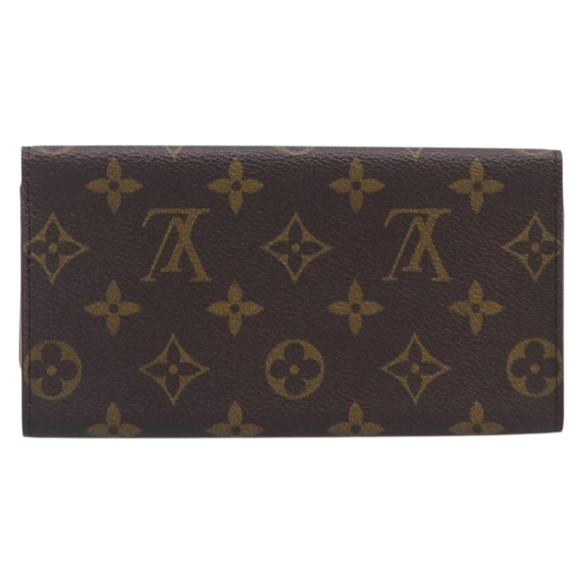 LOUIS VUITTON Monogram Porte En 3 Credit Long Wallet M61818 LV Auth 206092V