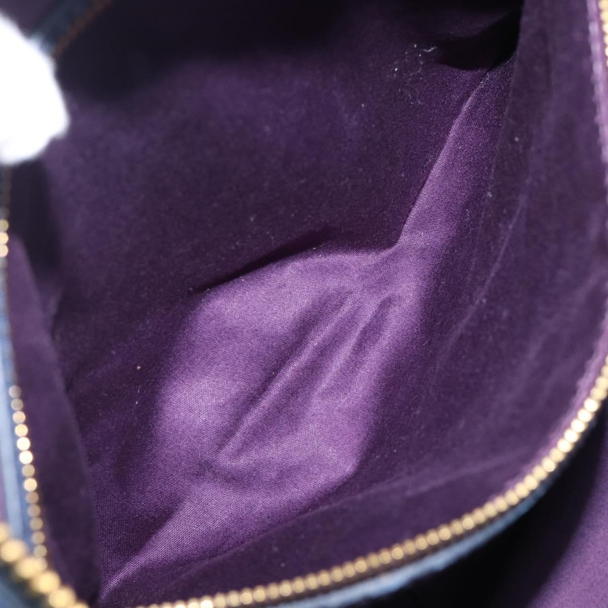 Miu Miu Hand Bag Vitellolux 2way Navy Gold Auth 206095M